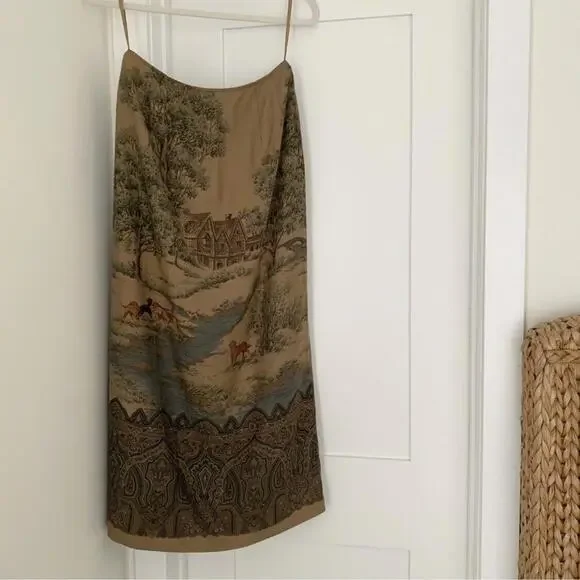 Vintage Womens Polo Ralph Lauren Skirt Western Dog Country Style - Size 16 EUC - Picture 11 of 16